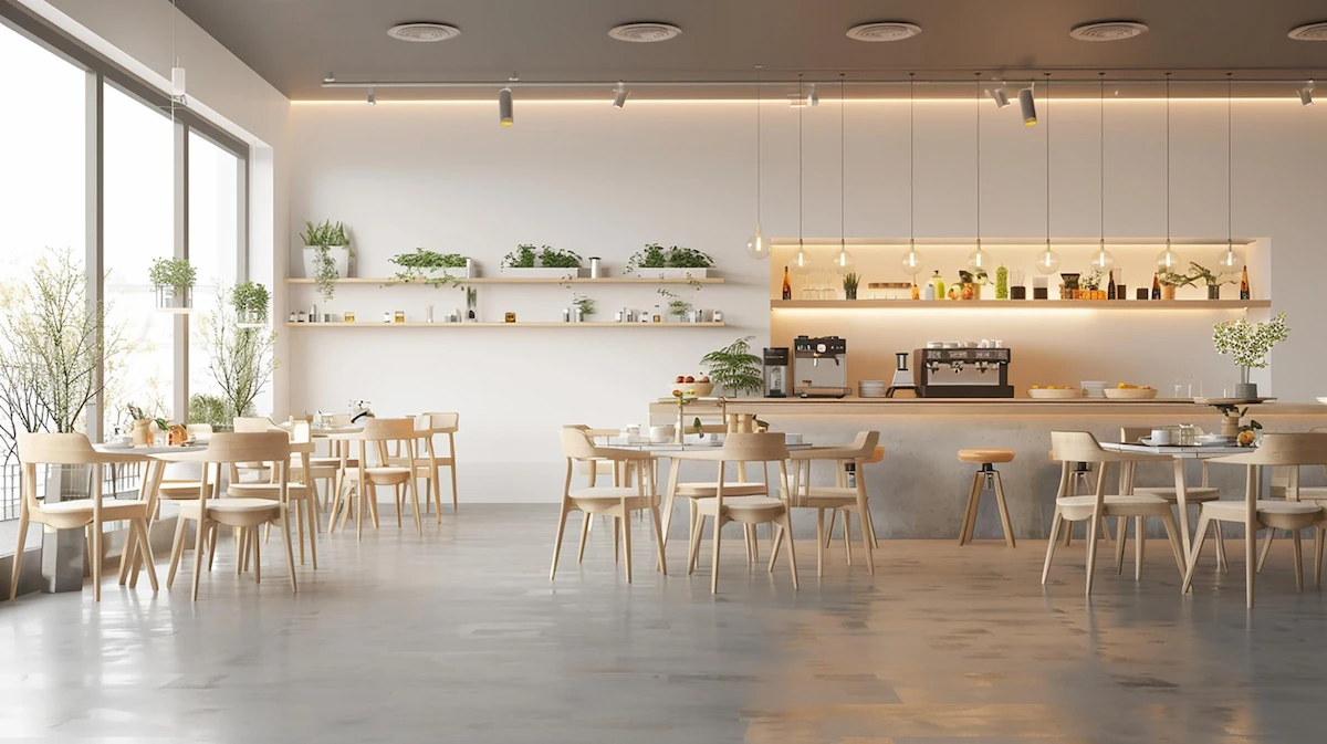 Japandi Minimalist Cafe Building